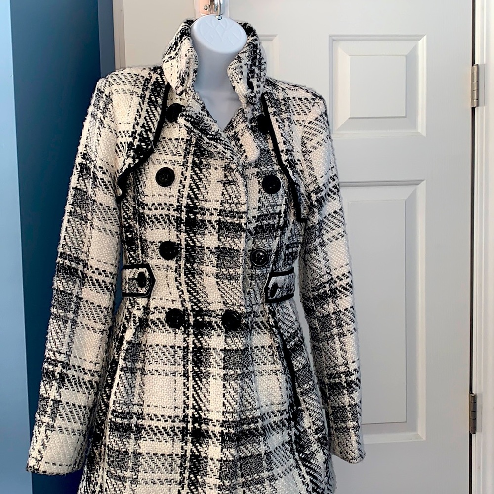 Wool lined plaid Women coat. Perfect condition